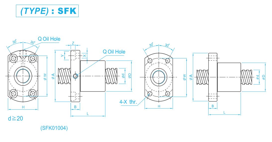 SFK TYPE BALL SCREW