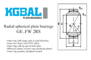 Ge Fw 2rs Radial Spherical Plain Bearings
