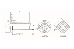 Lmef L Lmek L Flanged Linear Motion Ball Bearing