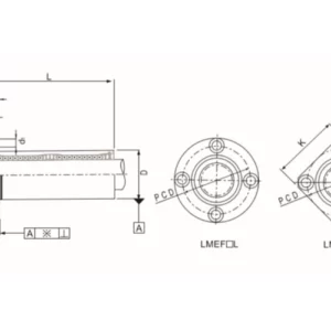 Lmef L Lmek L Flanged Linear Motion Ball Bearing