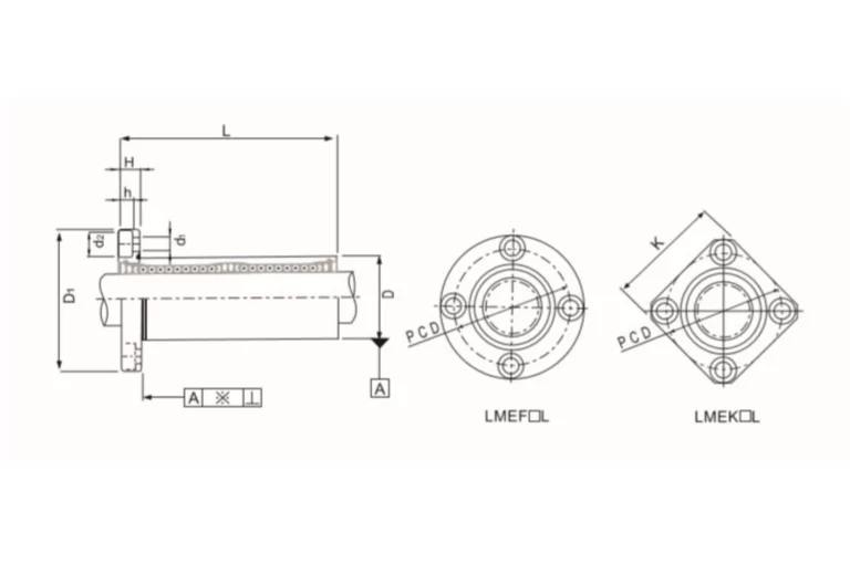 Lmef L Lmek L Flanged Linear Motion Ball Bearing