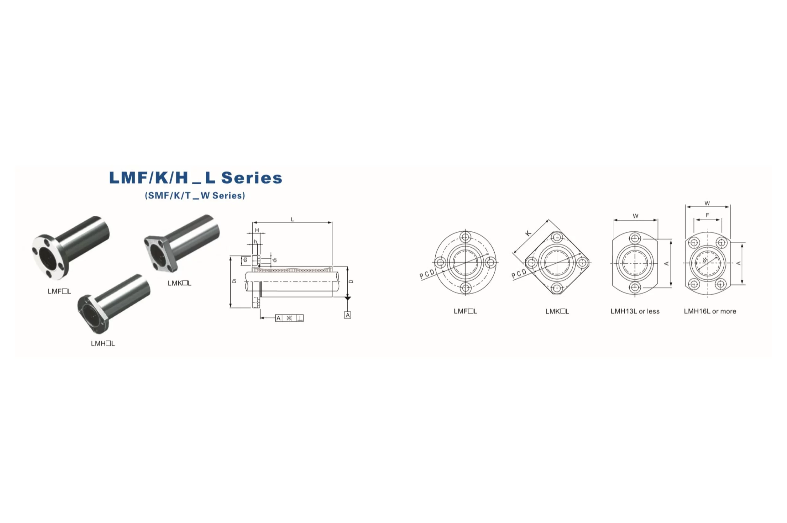 Lmf L Lmk L Lmh L Flanged Linear Motion Ball Bearing