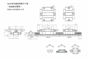 Gew Sa Gew Ca Linear Slides Rail